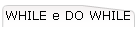 WHILE e DO WHILE