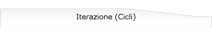 Iterazione (Cicli)